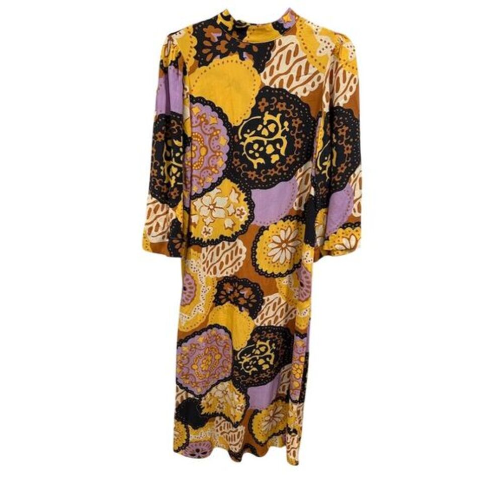Anthropologie Porridge Angelique Psychedelic Boho Maxi Dress‎ S Multicolor AK95